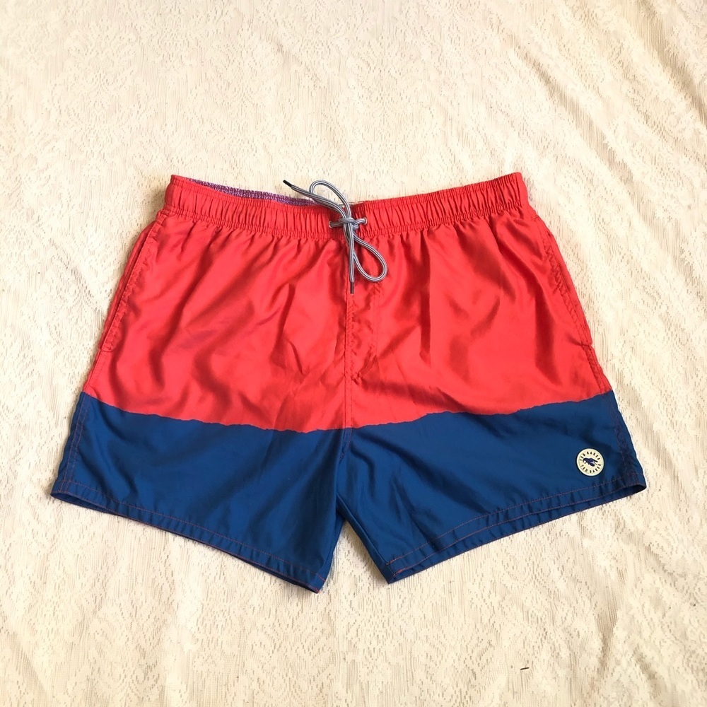 Ted Baker lined drawstring swim trunks